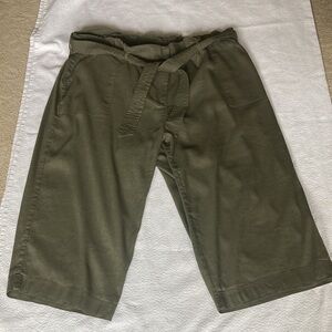 Calvin Klein Linen Blend Olive Green Capri Pants Size 3X